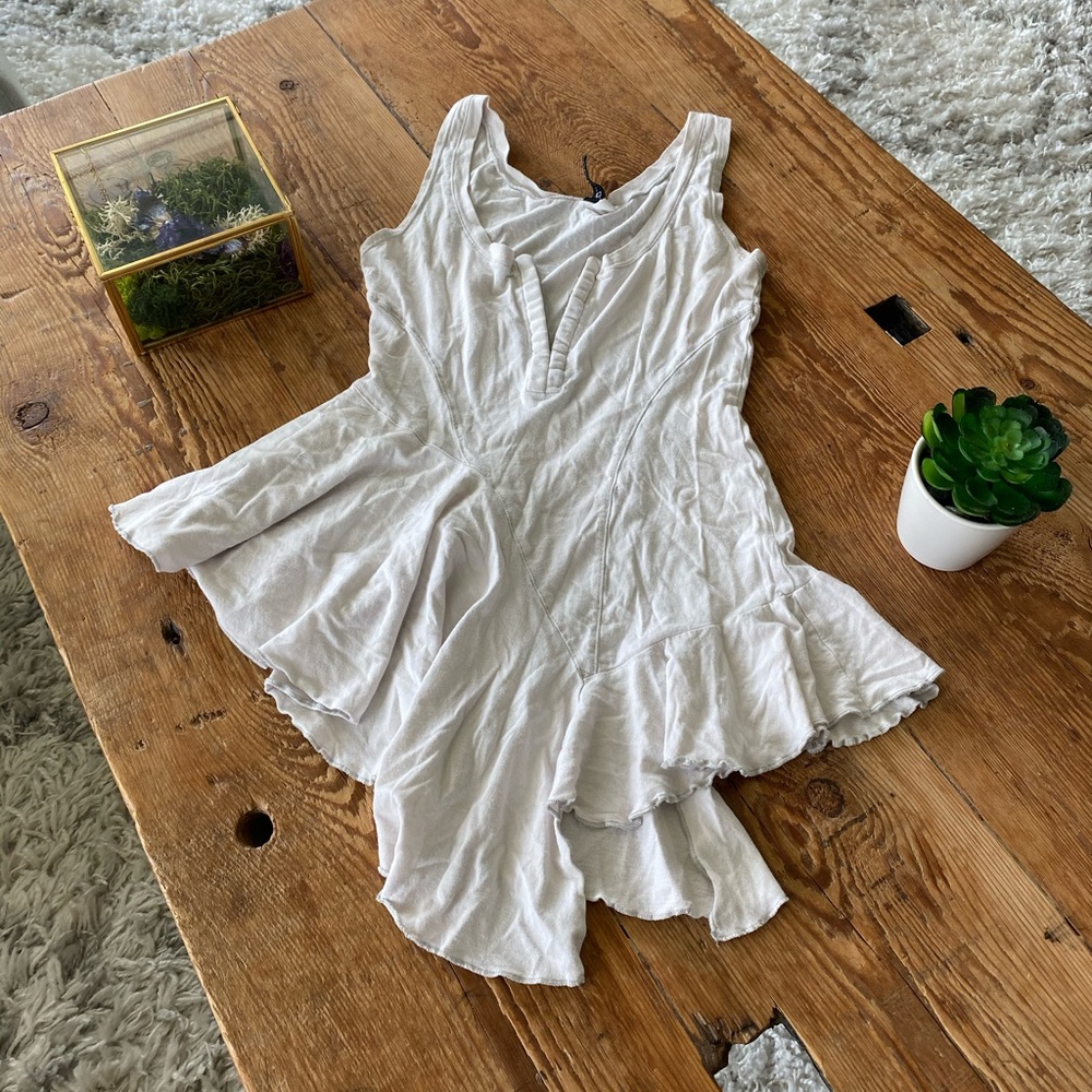 H&M asymmetrical top in light gray